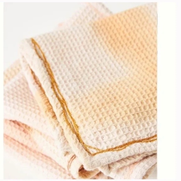 Amie Tie-Dye Boho Hip Farm Peasant Hipster Hippie Art Deco Napkin Dishcloth Set - Picture 4 of 4
